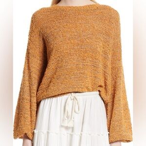 See By Chloe Merino Wool Blend Crewneck Sweater - Orange (Burning Camel)